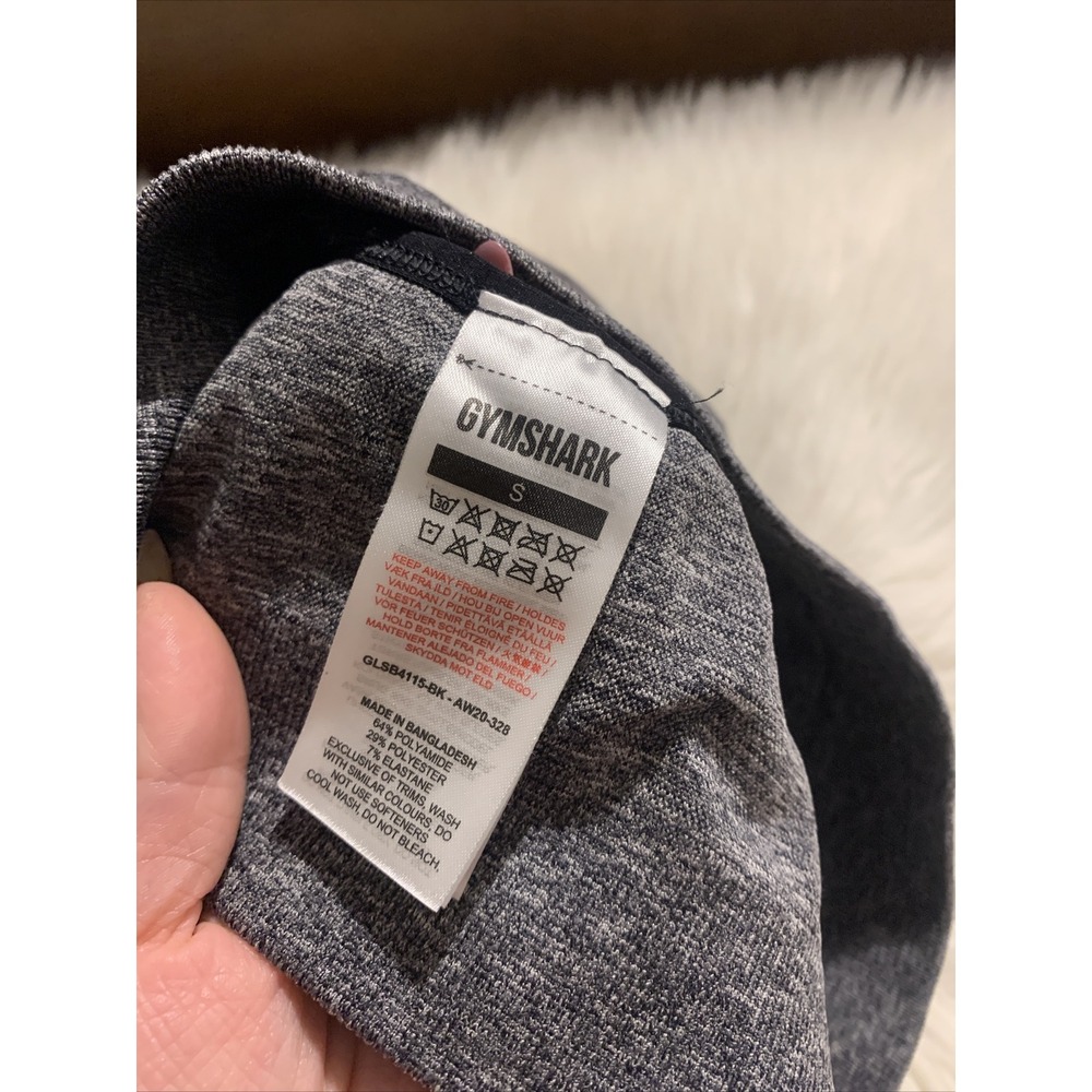 GYMSHARK Small Gray Sports Bra Compression EUC - Picture 7 of 9